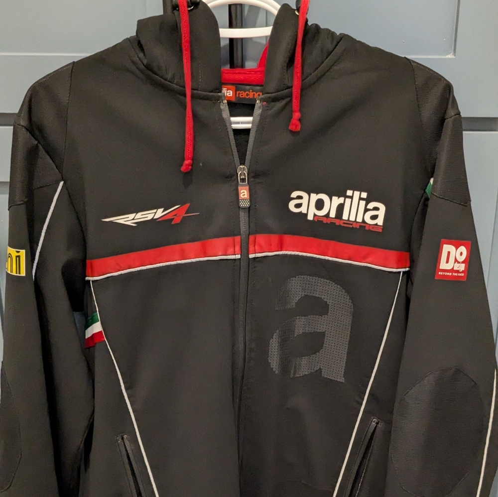 Aprilia Racing Zip Up Jacket, Size Small, Free Shipping!